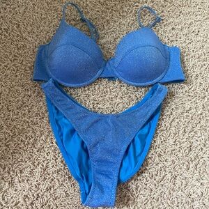 Triangl blue sparkly bikini